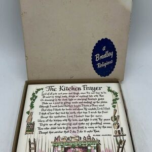 Vintage Kitchen Prayer Tile Wall Decor Trivet Bradley